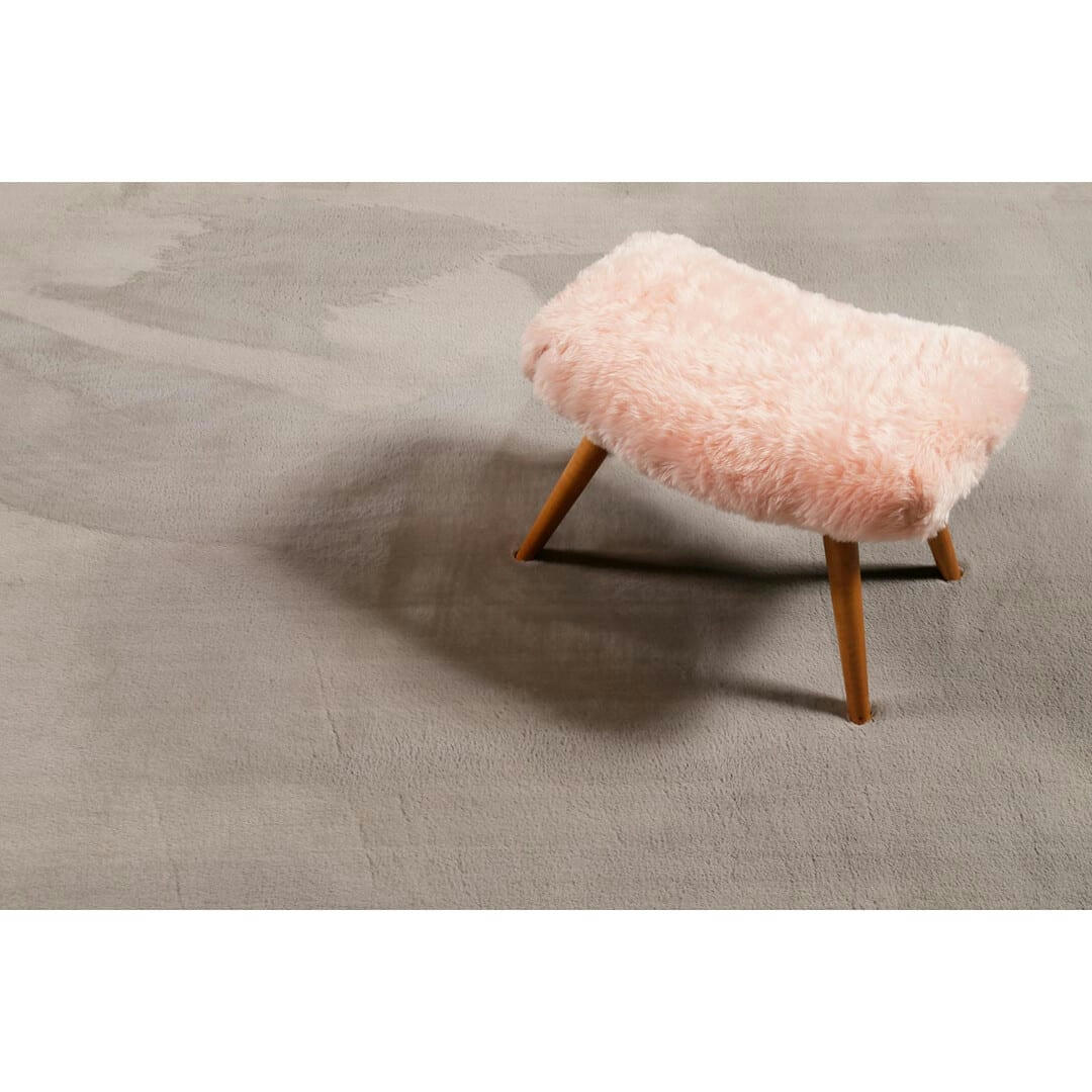 ALICE - Tapis uni design en polyester argenté 200x290