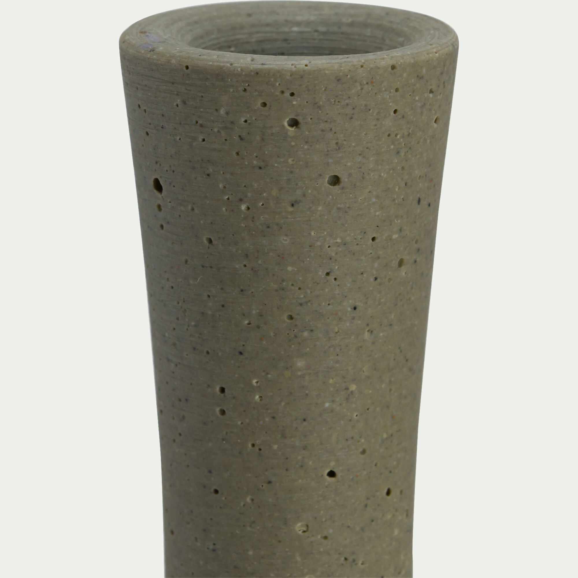 CARELI - Vase bouteille en polystone effet béton H38,5cm - vert