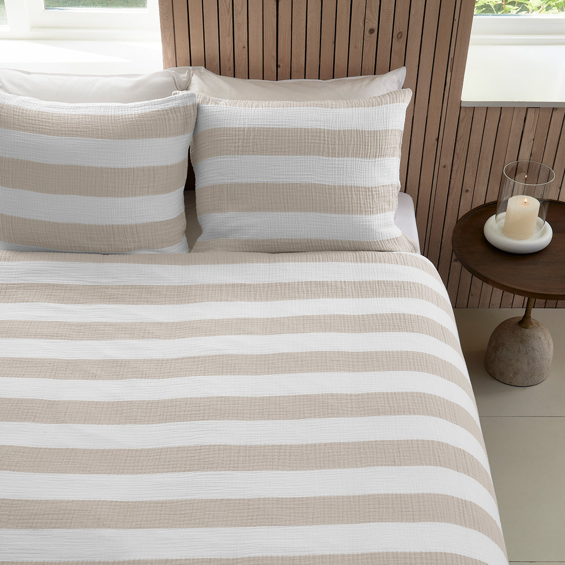 Riviera Maison - RM Striped sand 140x200 220 - Zand