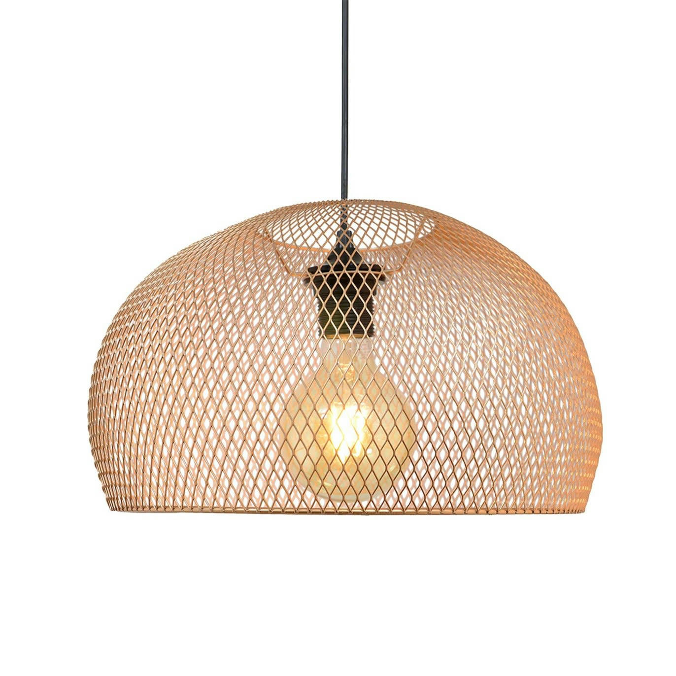 ALFAMA - Suspension en métal grillagé cuivré