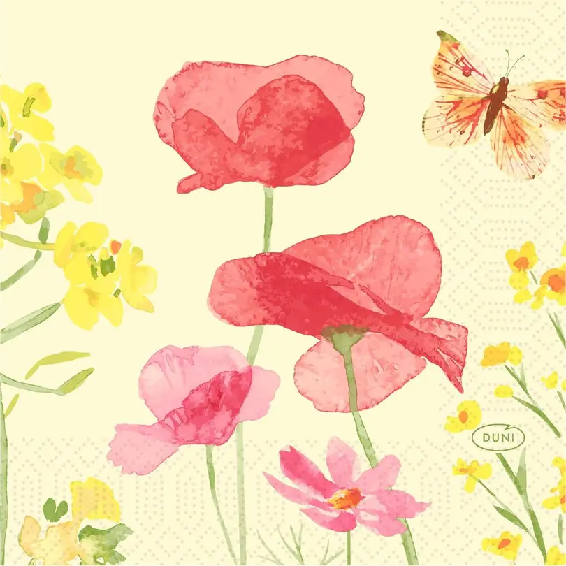 Serviette 50er-Set Poppy Field