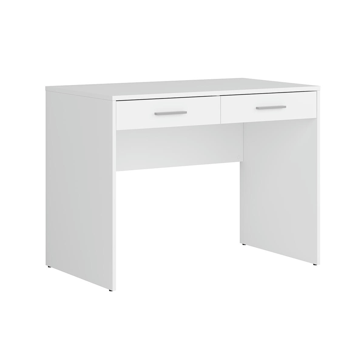 - Bureau 2 tiroirs stratifiés blanc