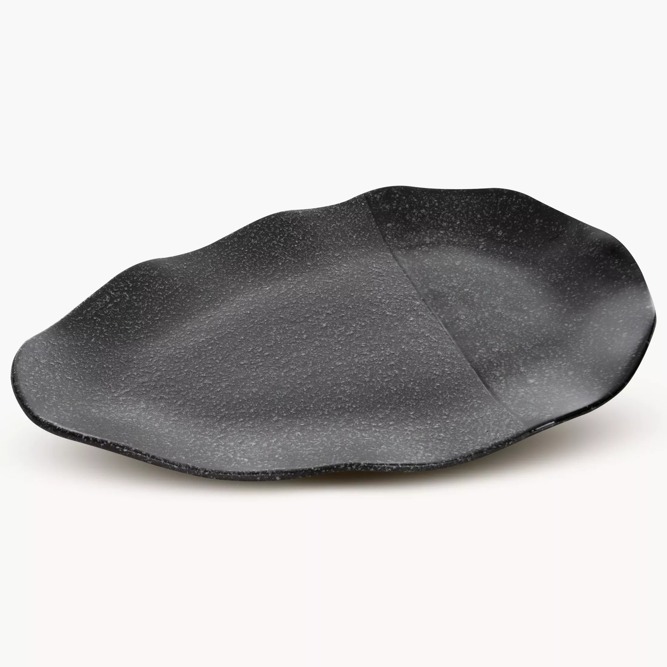 Patera ceramiczna dekoracyjna stalowa 41x26x4 cmMANDI