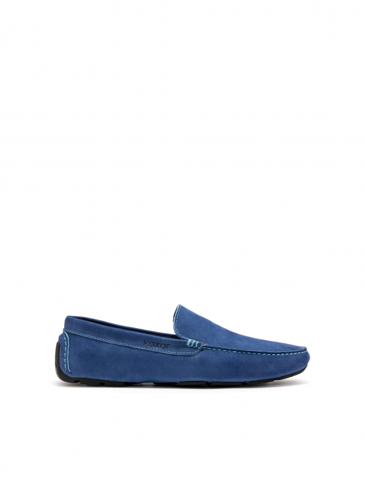 Men's blue moccasins