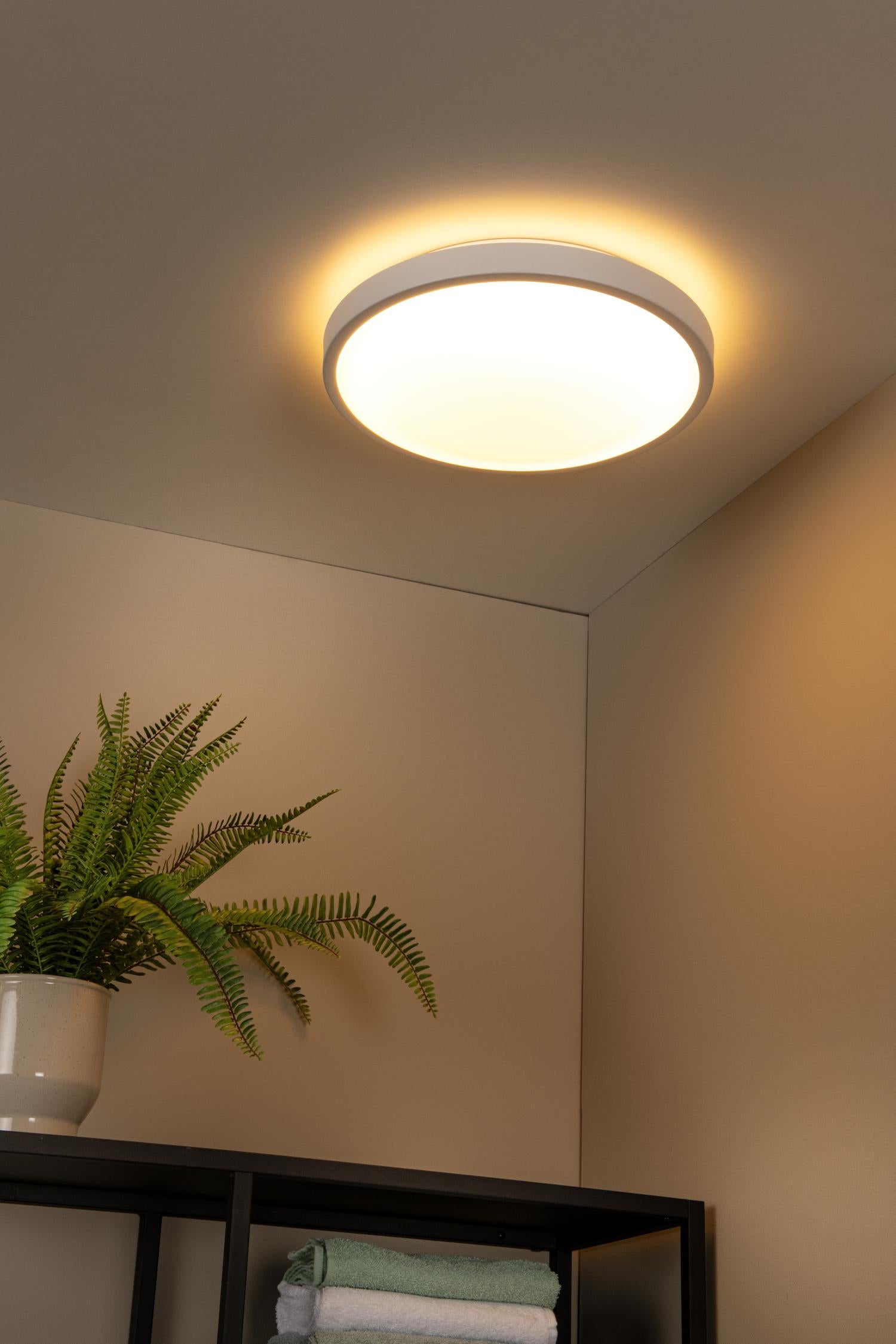 Lucide plafonnière badkamer DASHER - 1xGeïntegreerde LED - Wit
