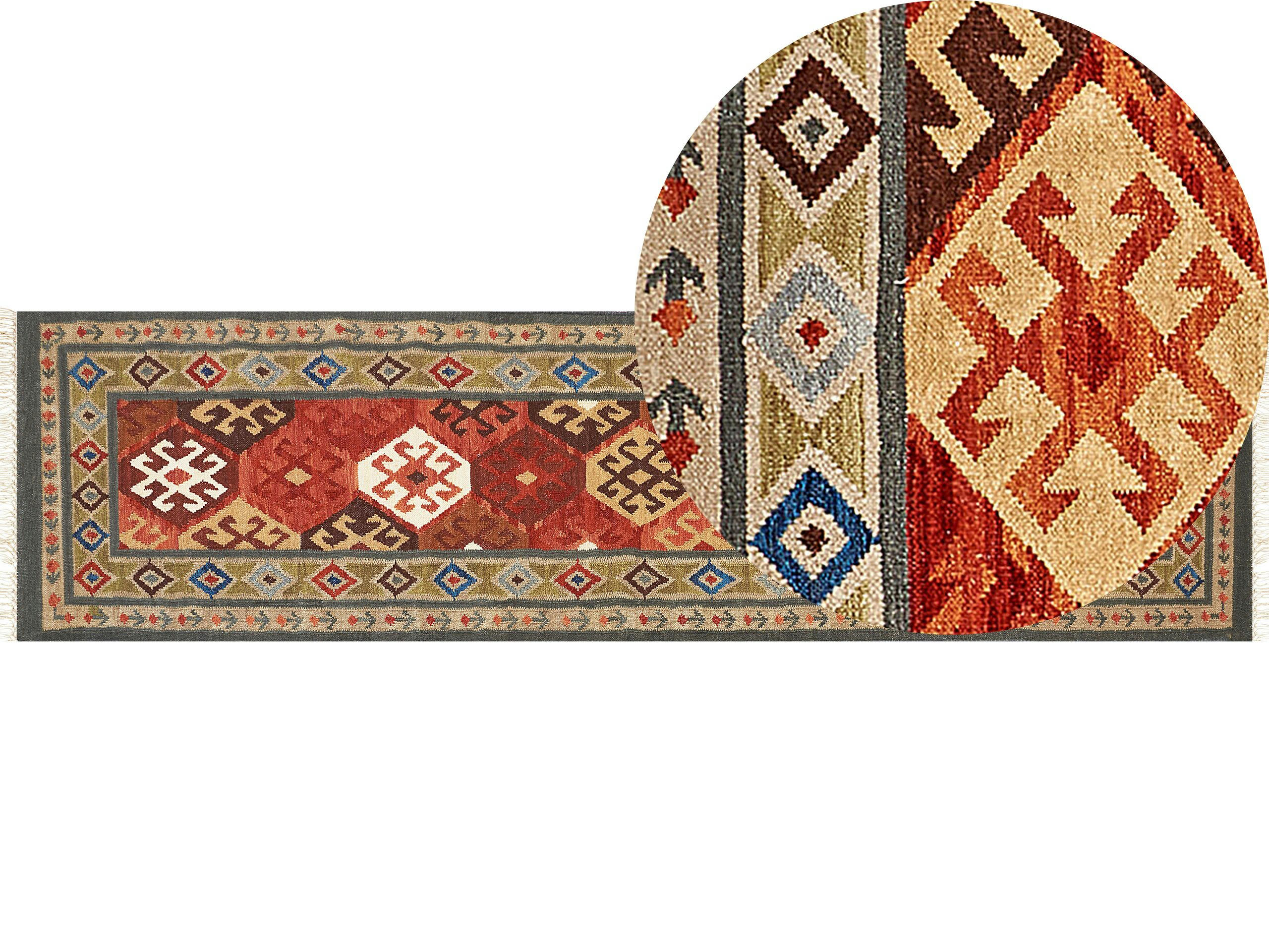 URTSADZOR - Tapis en tissu multicolore 300x80cm