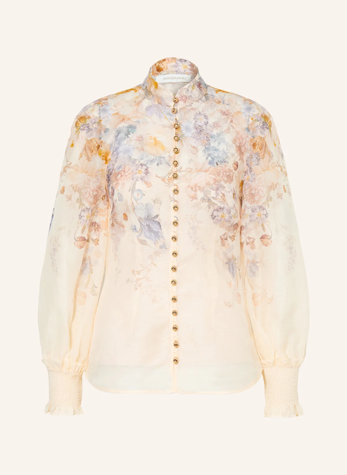 ZIMMERMANN Blusenshirt ASCENT mit Leinen und Seide