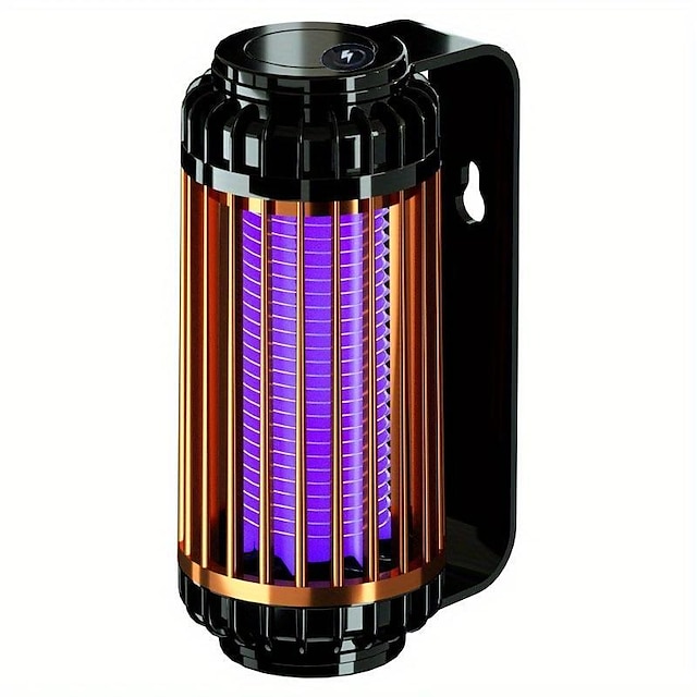 Mosquito Trap Electric USB Portable Silent Killer Lamp Electric Bug Zapper Inhalation Mosquito Killer Lamp Household Outdoor Rechargeable Mosquito Trap Wall Mountable Desktop Friendly