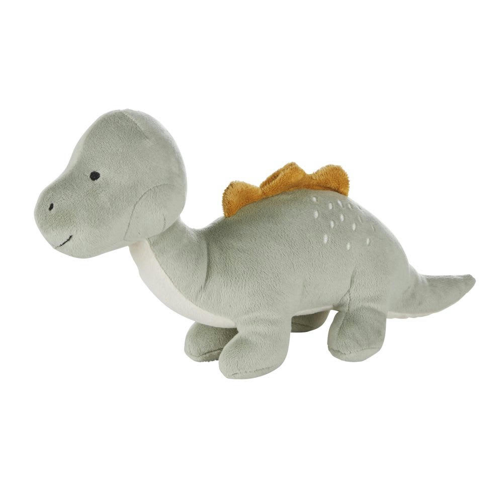 LEO - Peluche dinosaure vert kaki et marron