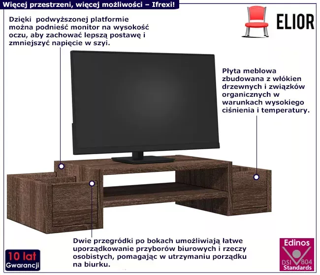 Klasyczna nadstawka na biurkodąb - Avtica