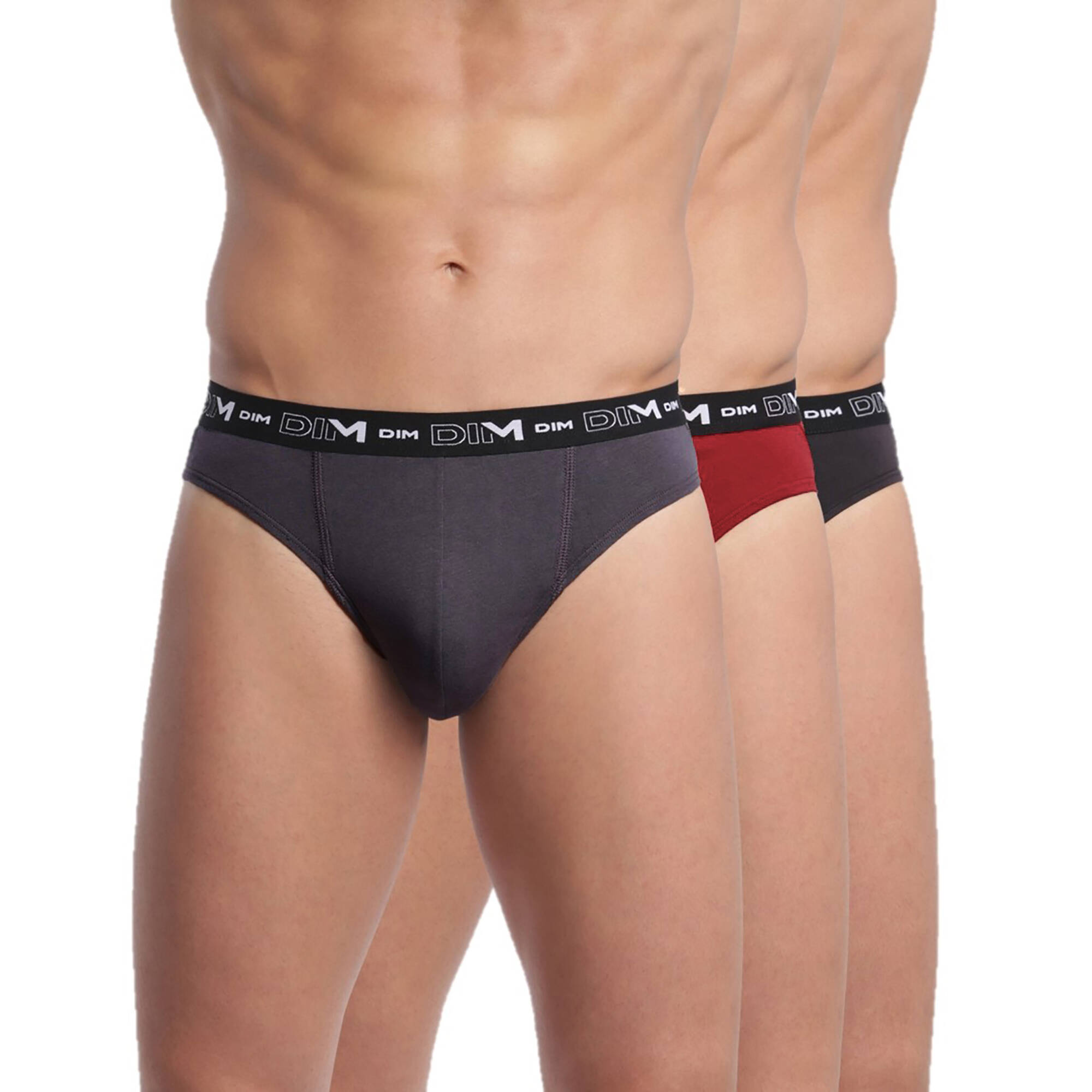 Slip fermé taille basse Dim - lot de 3