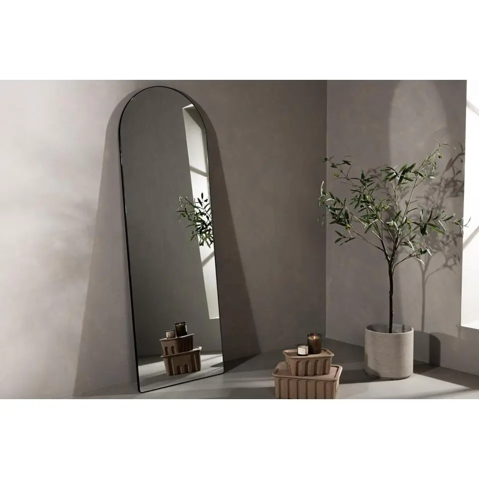 Svea - Cecilia spiegel gebogen - 66 x 193 cm - zwart