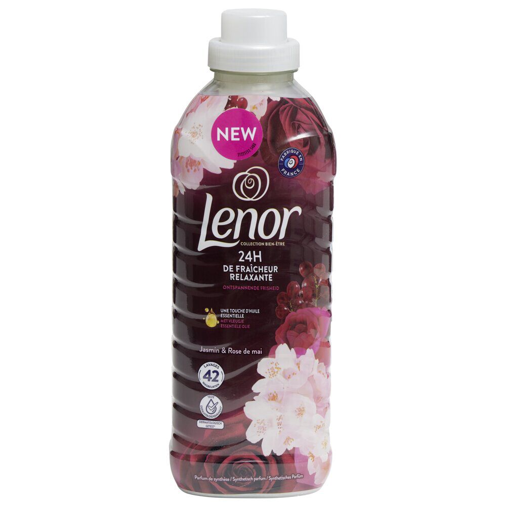 Adoucissant liquide Lenor Jasmin et Rose de Mai 42 lavages 0,88L
