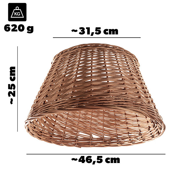 KADAX Housse en Osier Naturel Aliano 46,5 cm pour Pied de Sapin de Noël