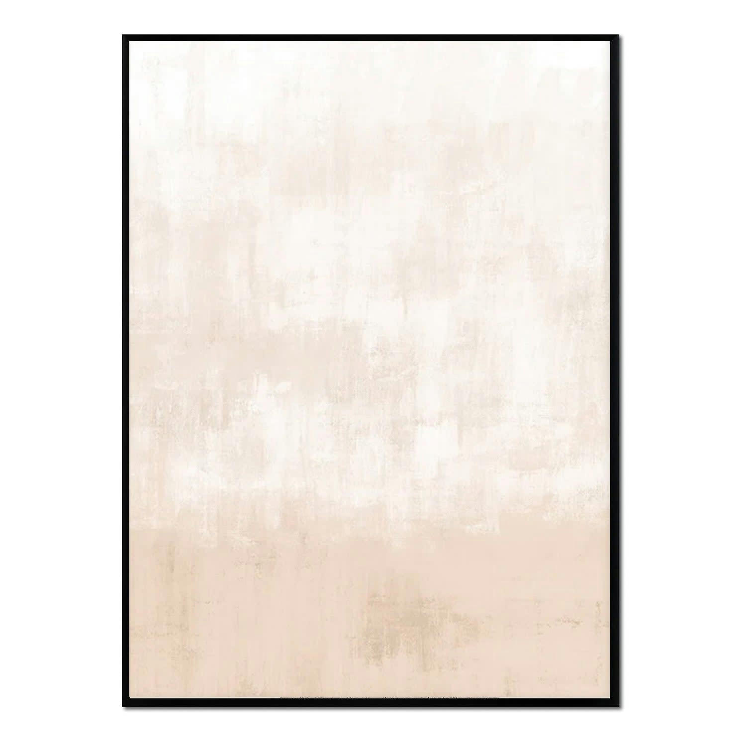 MINIMALISMO - Affiche avec cadre noir -  coups de pinceau abstraits - 50x70