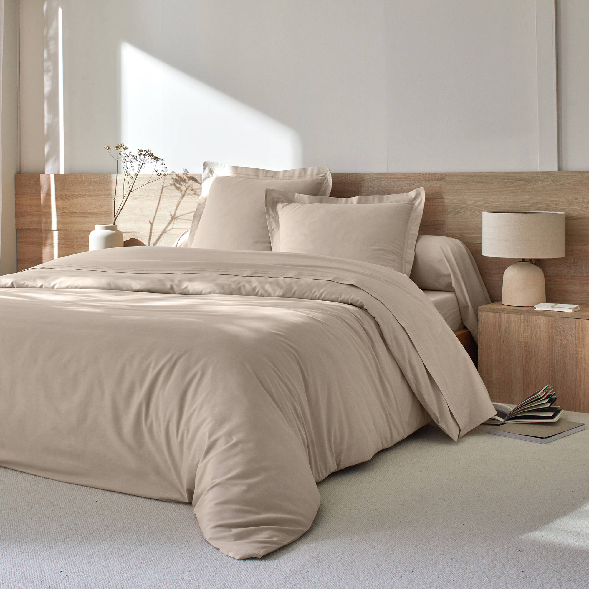 Linge de lit uni percale