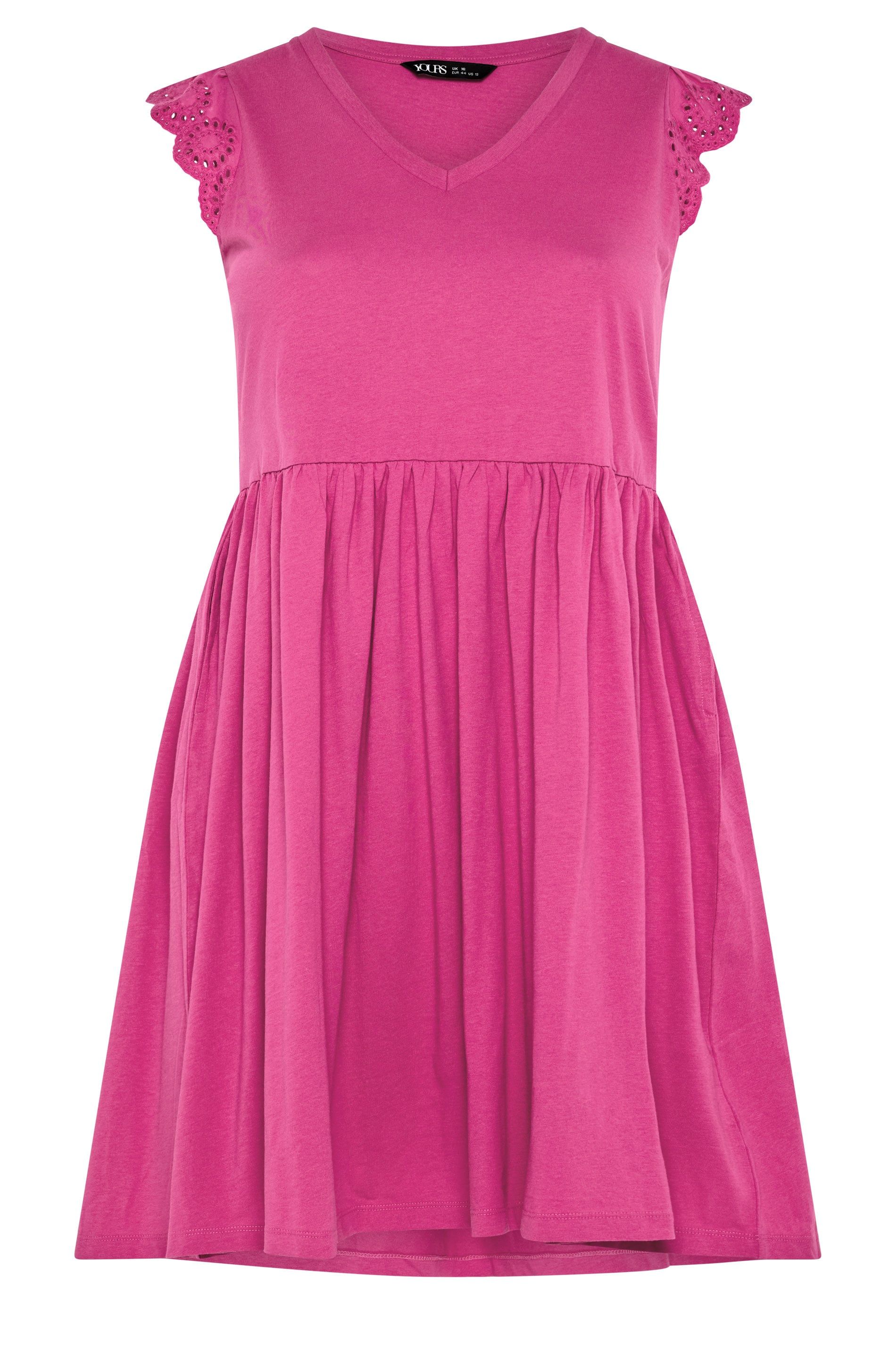 Yours Broderie Anglaise Peplum Dress