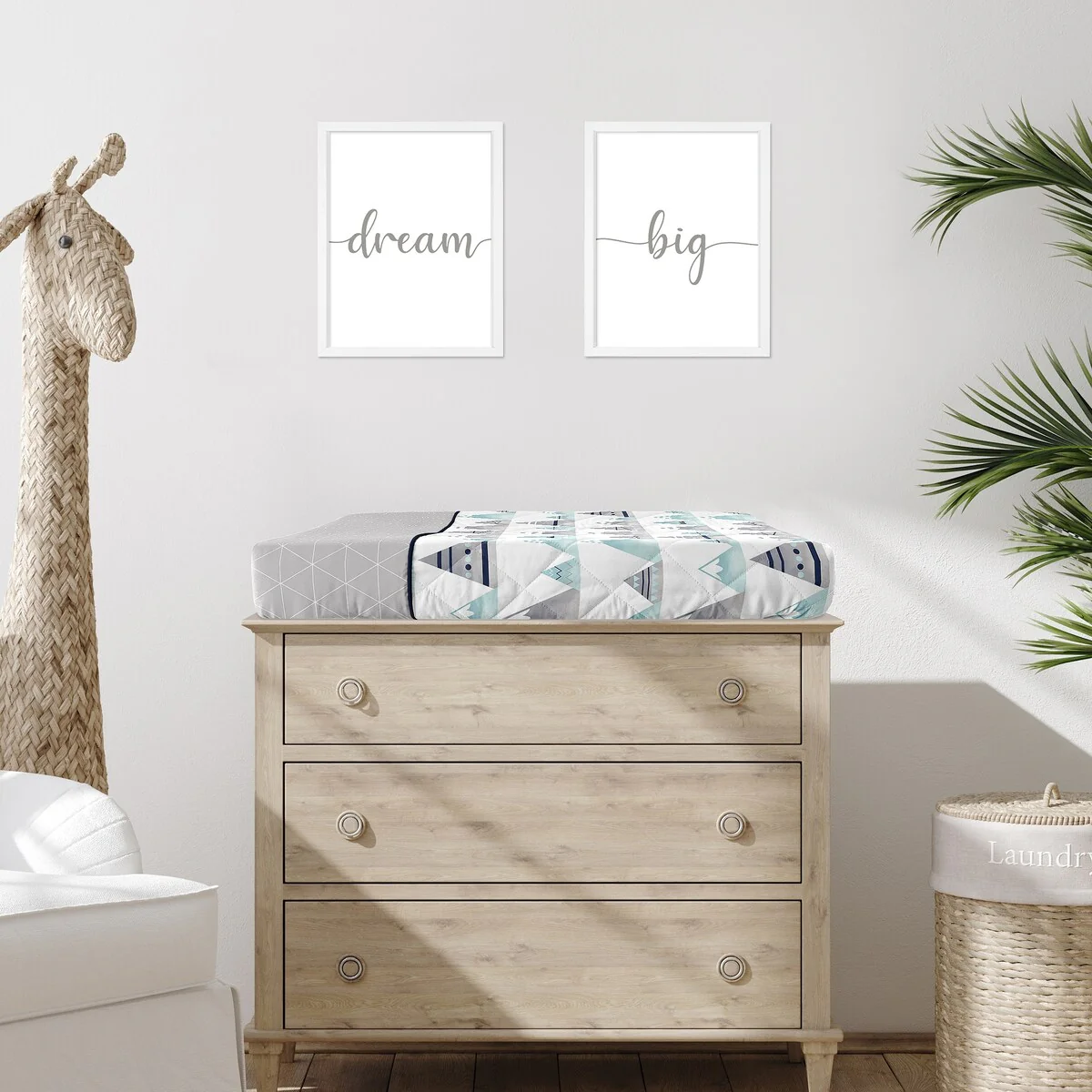 Sweet Jojo Designs Changing Pad Cover for the Grey and Aqua Mountains Collection