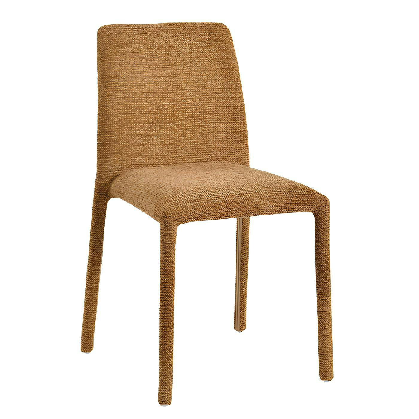 Chaise empilable moutarde en tissu (lot de 2) ESSEN