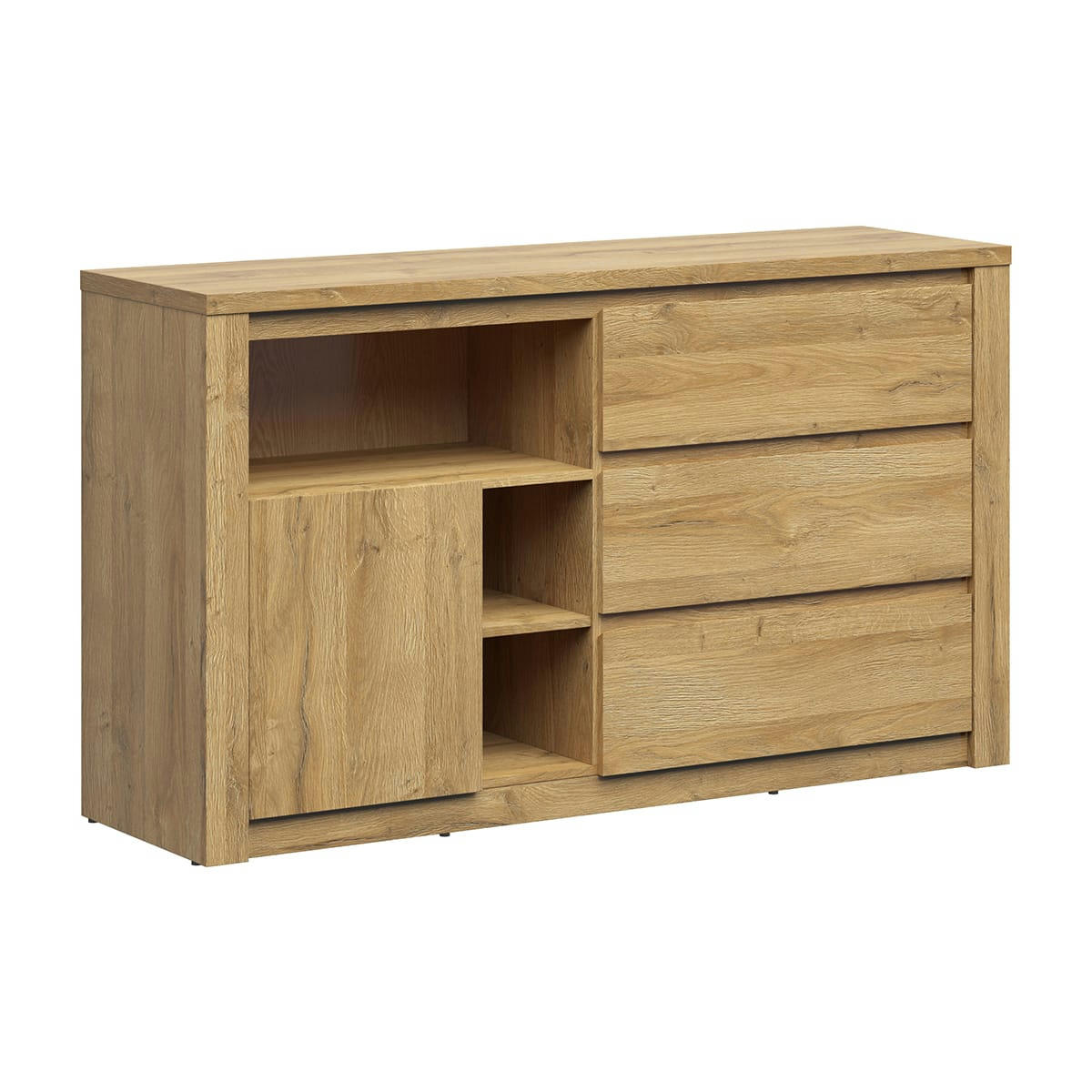 - Buffet 1 porte 3 tiroirs naturel