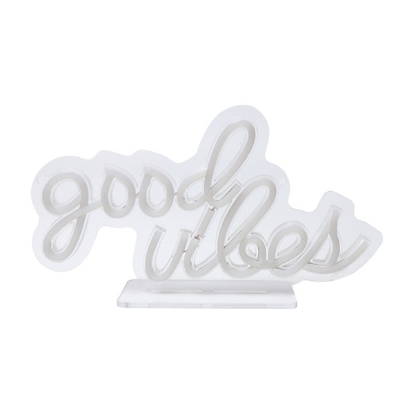 Néon LED Good Vibes jaune IP20 L.30cm Seynave