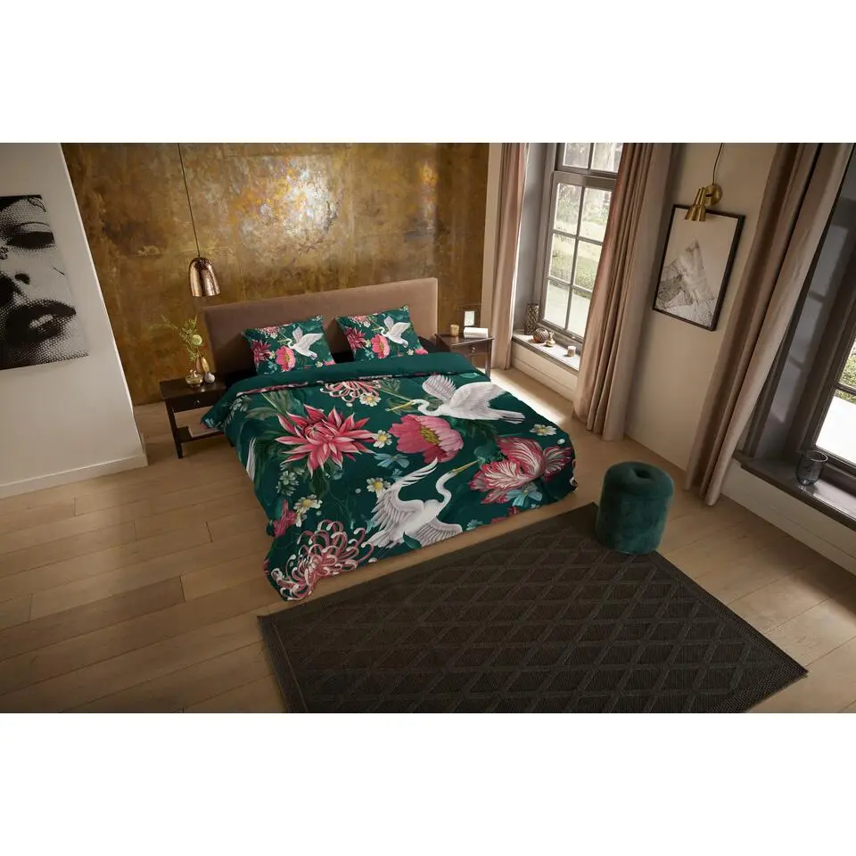 Pure Dekbedovertrek Kraanvogels-1-persoons (140 x 200/220 cm)