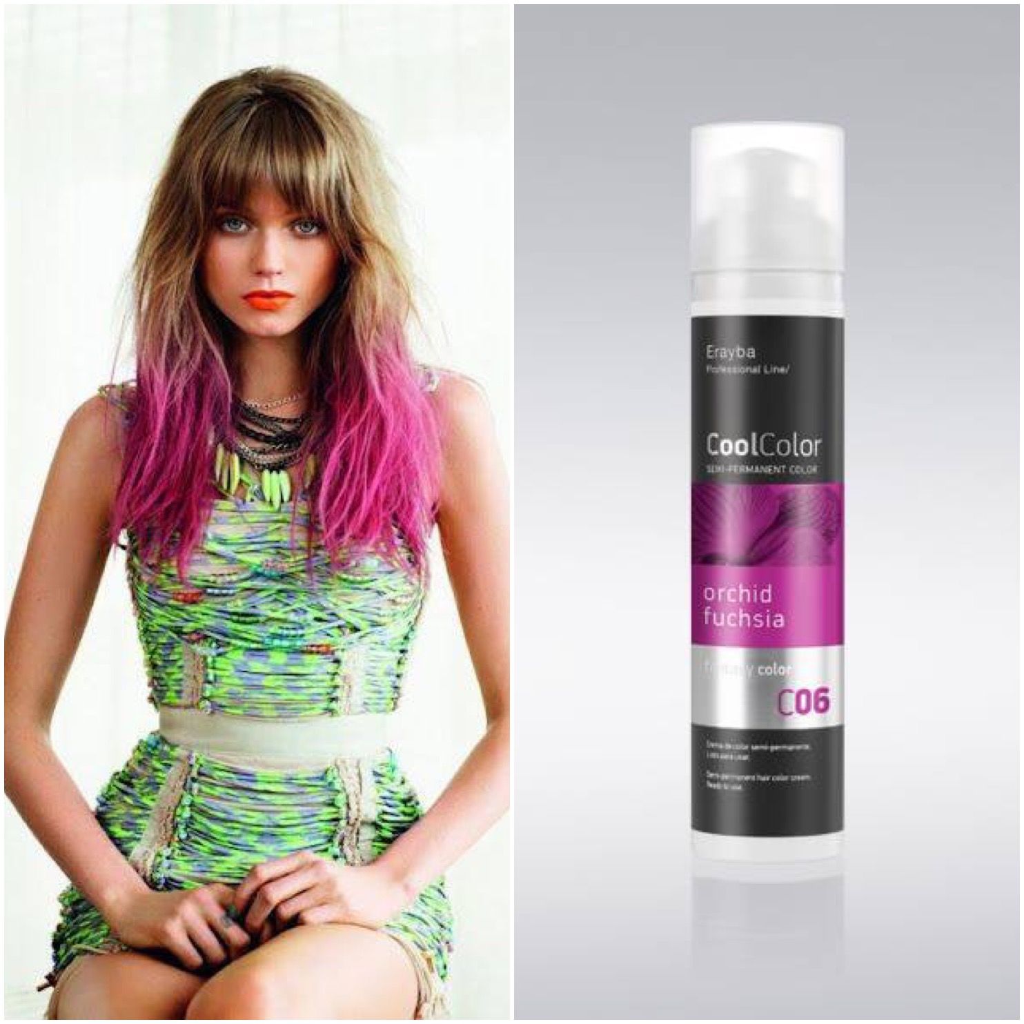Erayba CoolColor Semi-Permanent Hair Dye 100ml - Fuchsia