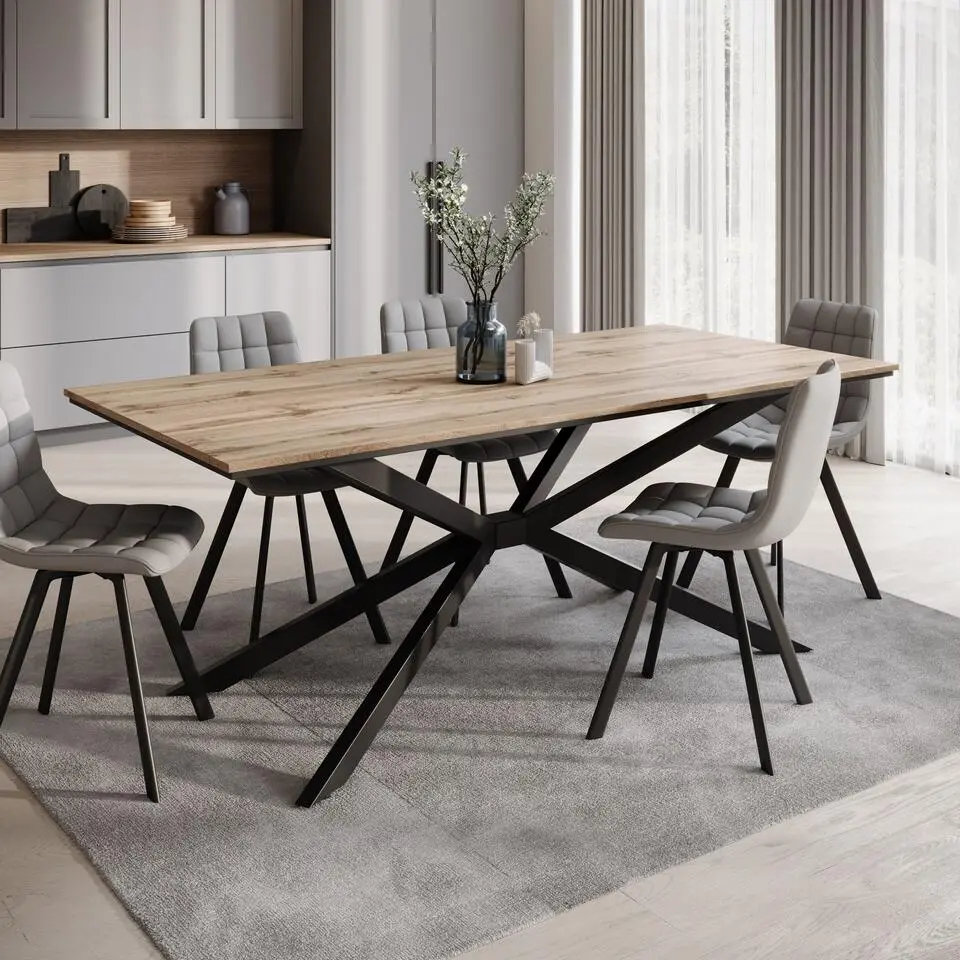 Meubella - Eetkamertafel Faithley - Eiken - 190 cm