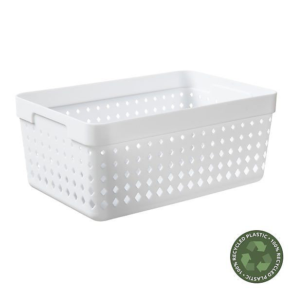 Corbeille design pour bureau ou salle de bain XL - Blanc