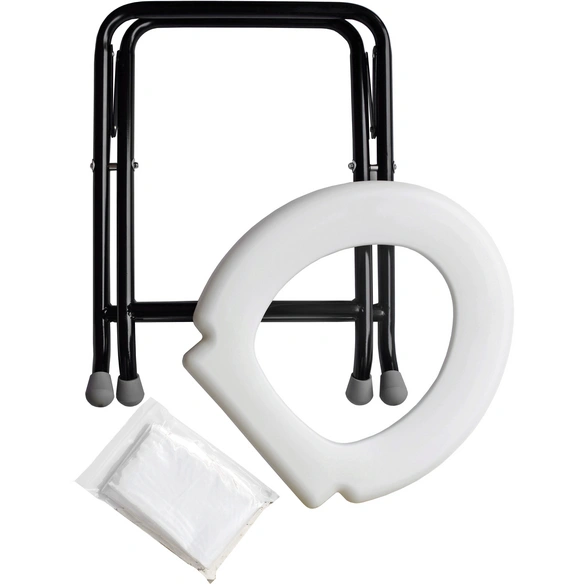 Klapptoilette, weiß, Kunststoff (PVC), für Camper