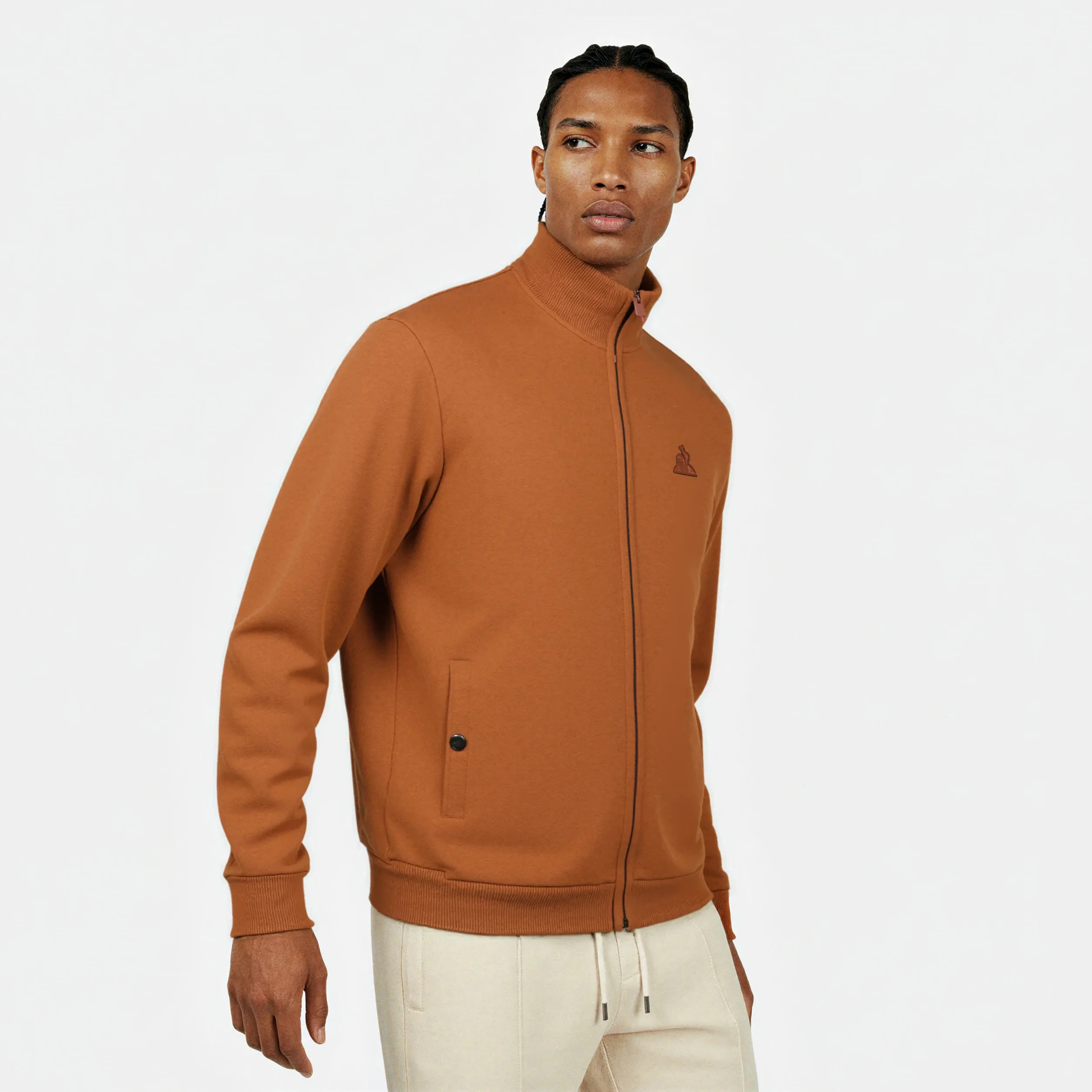 Veste zippée Essentiel double face avec logo brodé ton sur ton