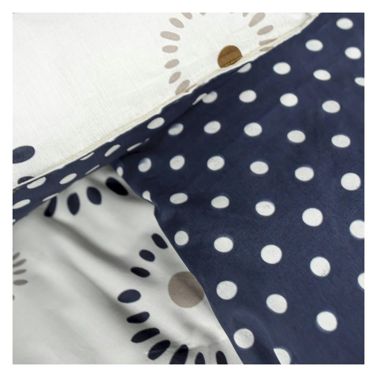 SUNSHINE ALICE - Parure de lit 2 personnes imprimé en Coton Beige 220x240 cm