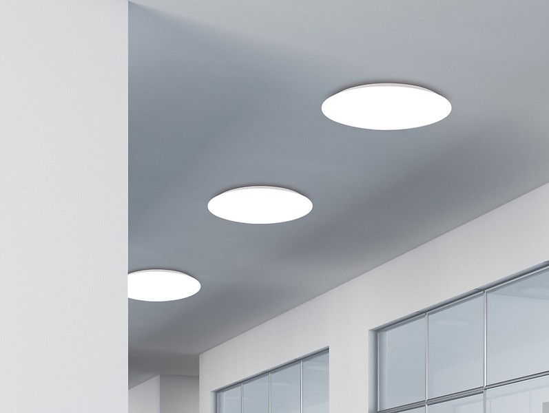 Plafon Mega LED metalowy biały