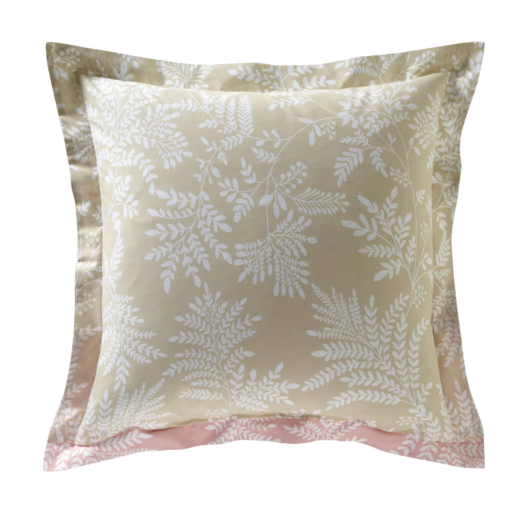 BRANCHETTE - Taie d'oreiller 65x65 rose en coton