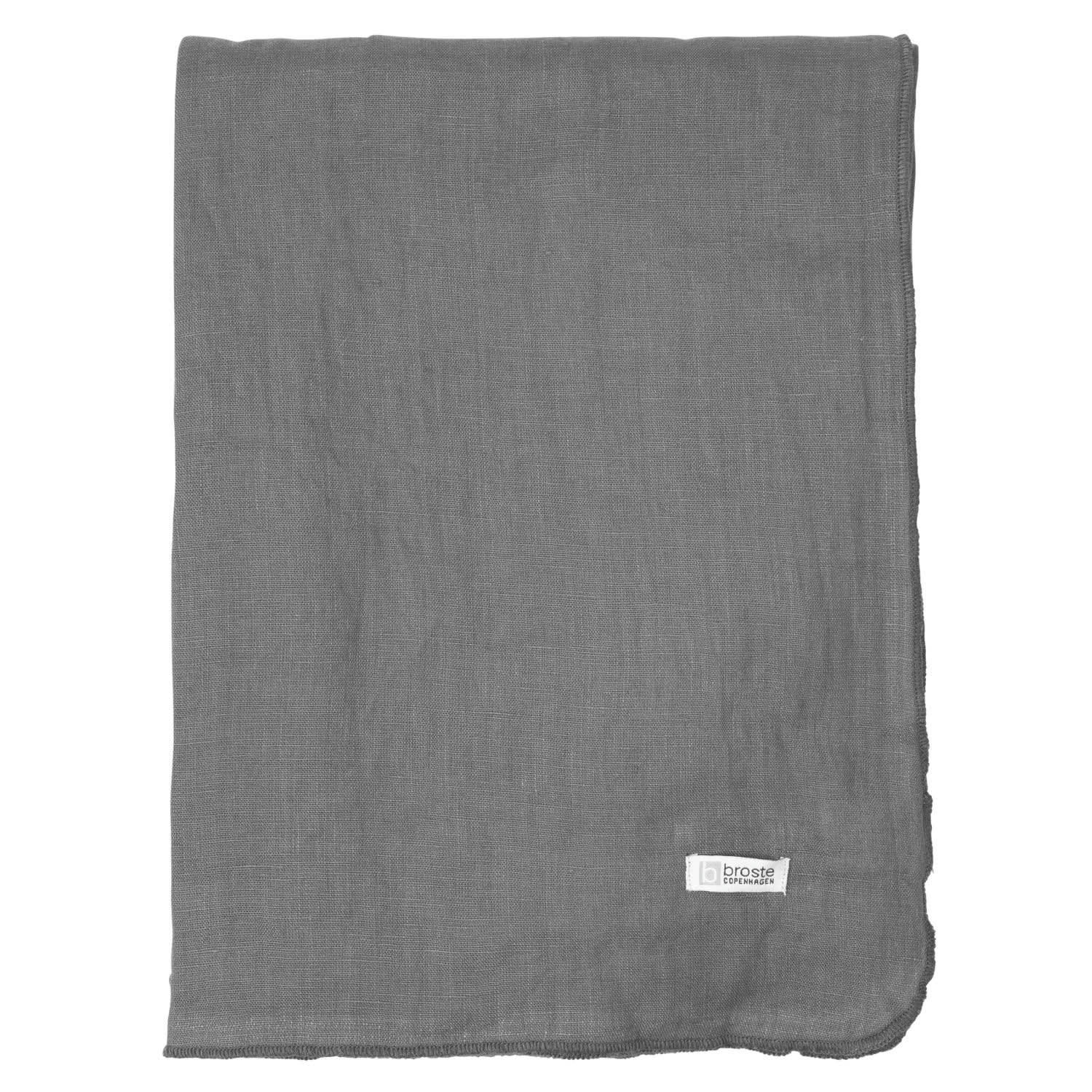- Nappe Gracie Tissus gris 200x160 cm