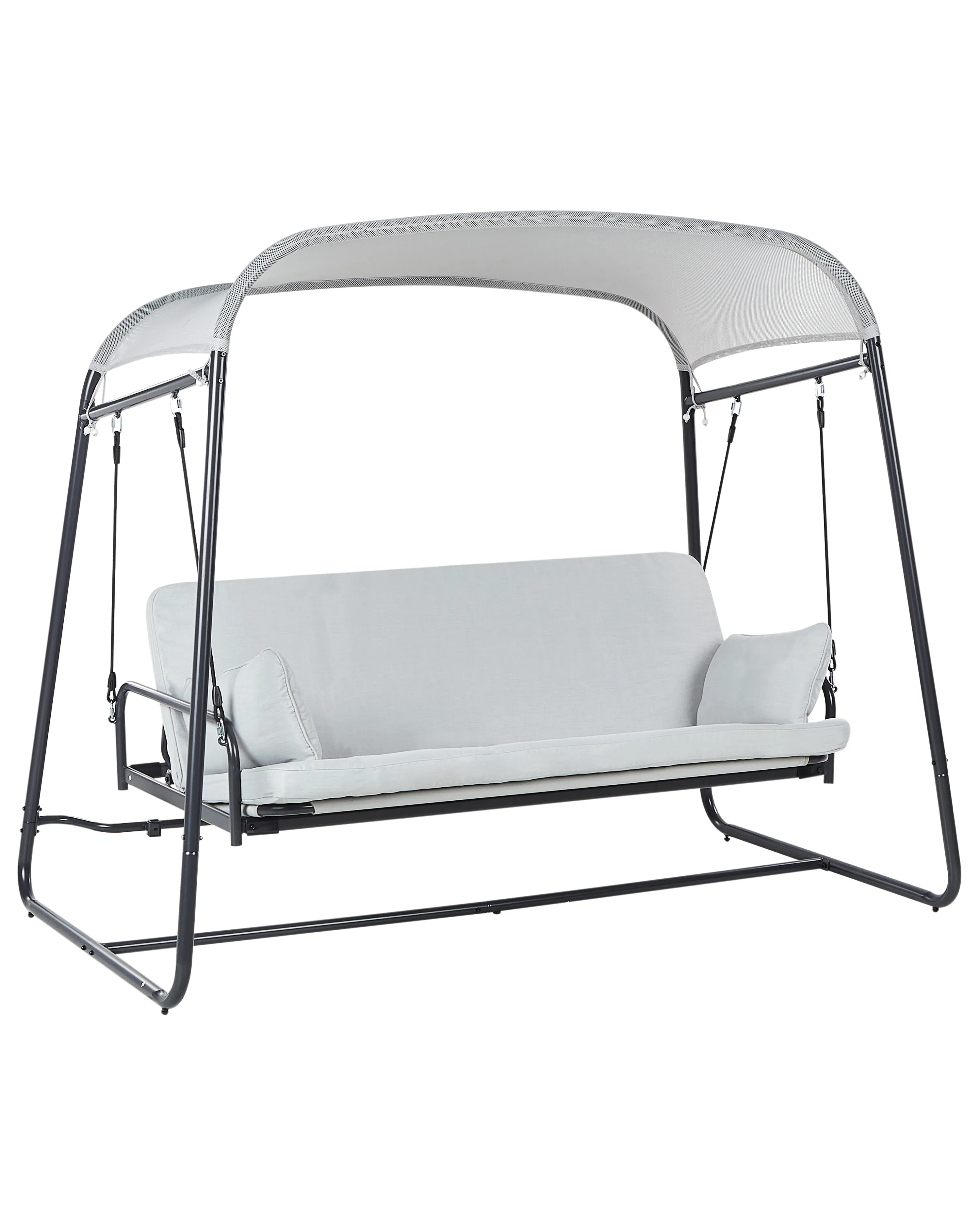 Patio Swing MARSCIANO Metal Light Grey