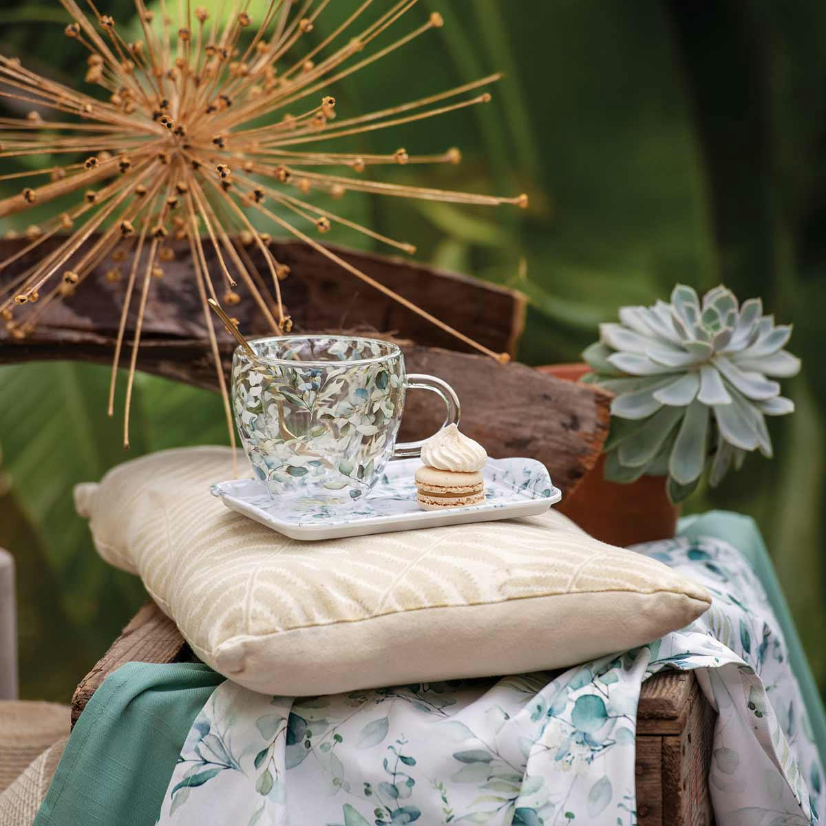 - Mini plateau vide poche rectangulaire Eucalyptus