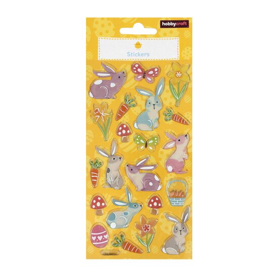 Bunny and Carrot PVC Stickers