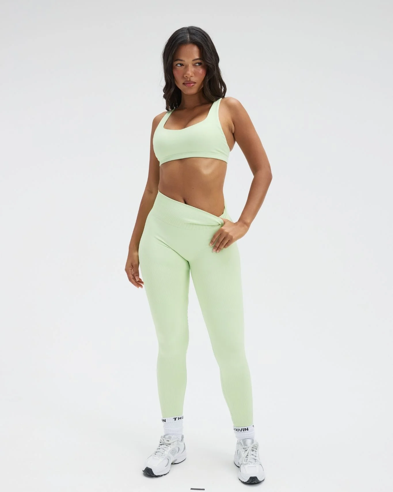 Elevate™ Sculpting High Waist Scrunch Leggings | Pistachio Green