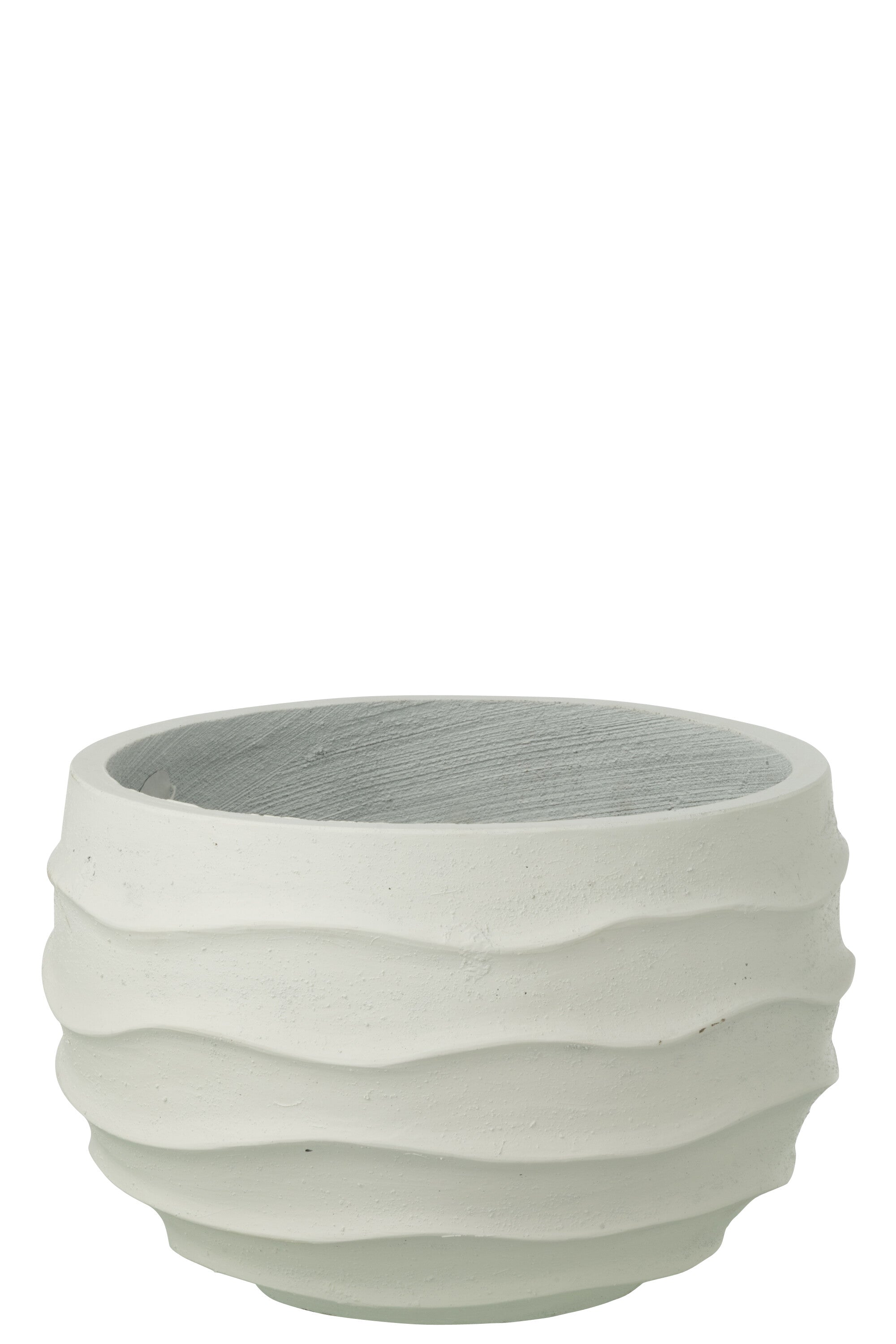 J-Line bloempot Golf   Buiten zand - steen - wit - small
