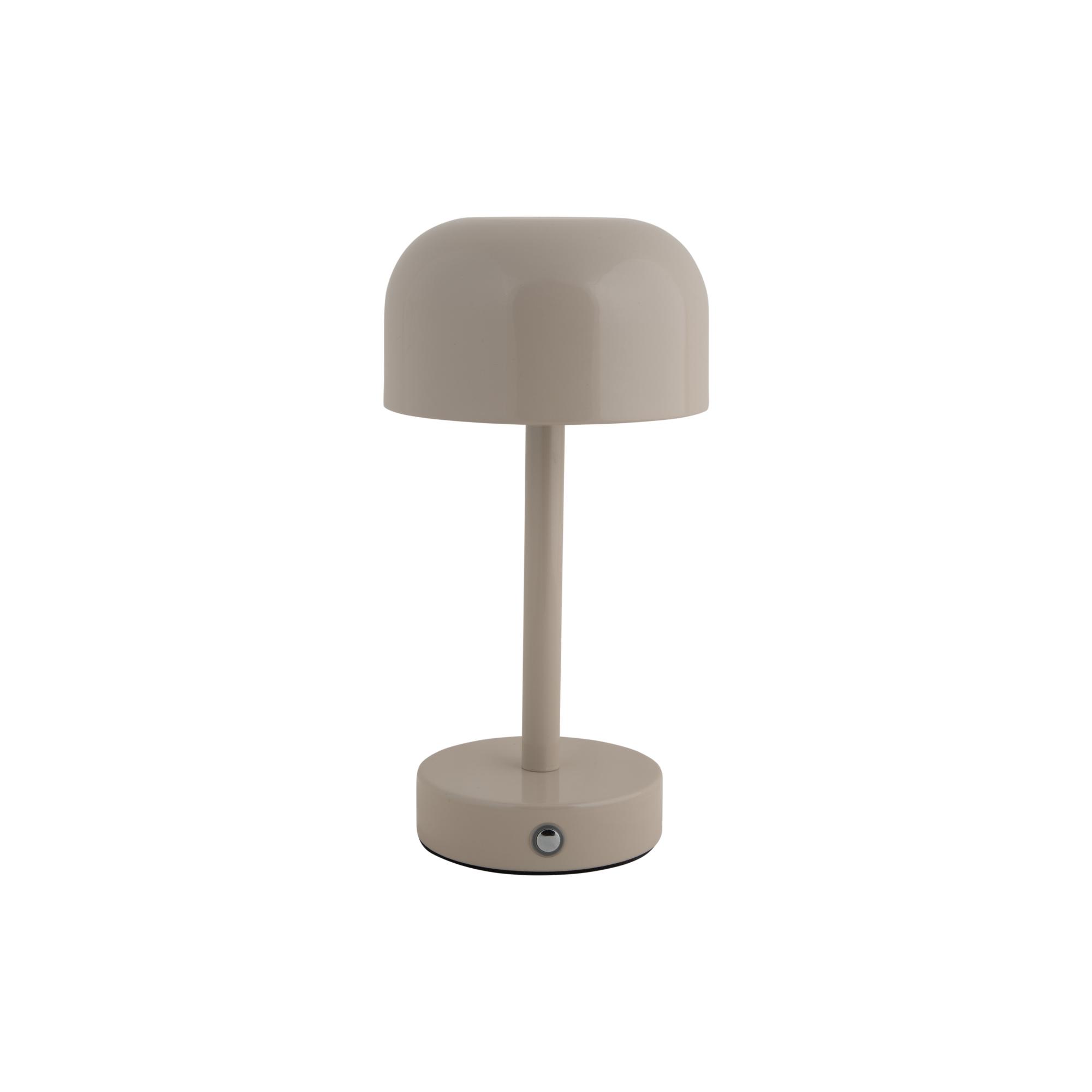 Leitmotiv tafellamp James LED - grijs - 12.5x12.5x24.5cm - Paddenstoellamp