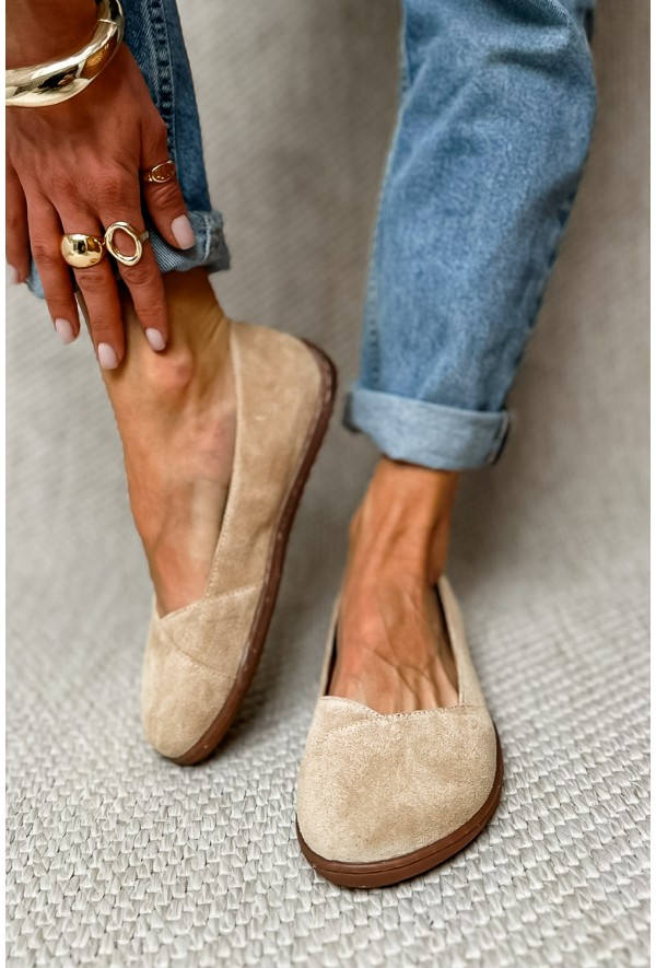 Beżowe baleriny barefoot Novera