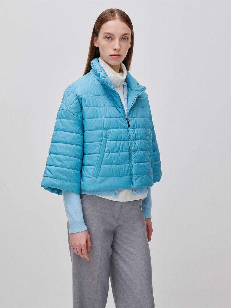 Lightweight padded jacket with 3/4 sleeves