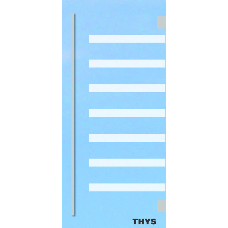 Porte en verre securit poignées et charnières en inox Thytan Everyway 83 x 201 cm 1708 THYS