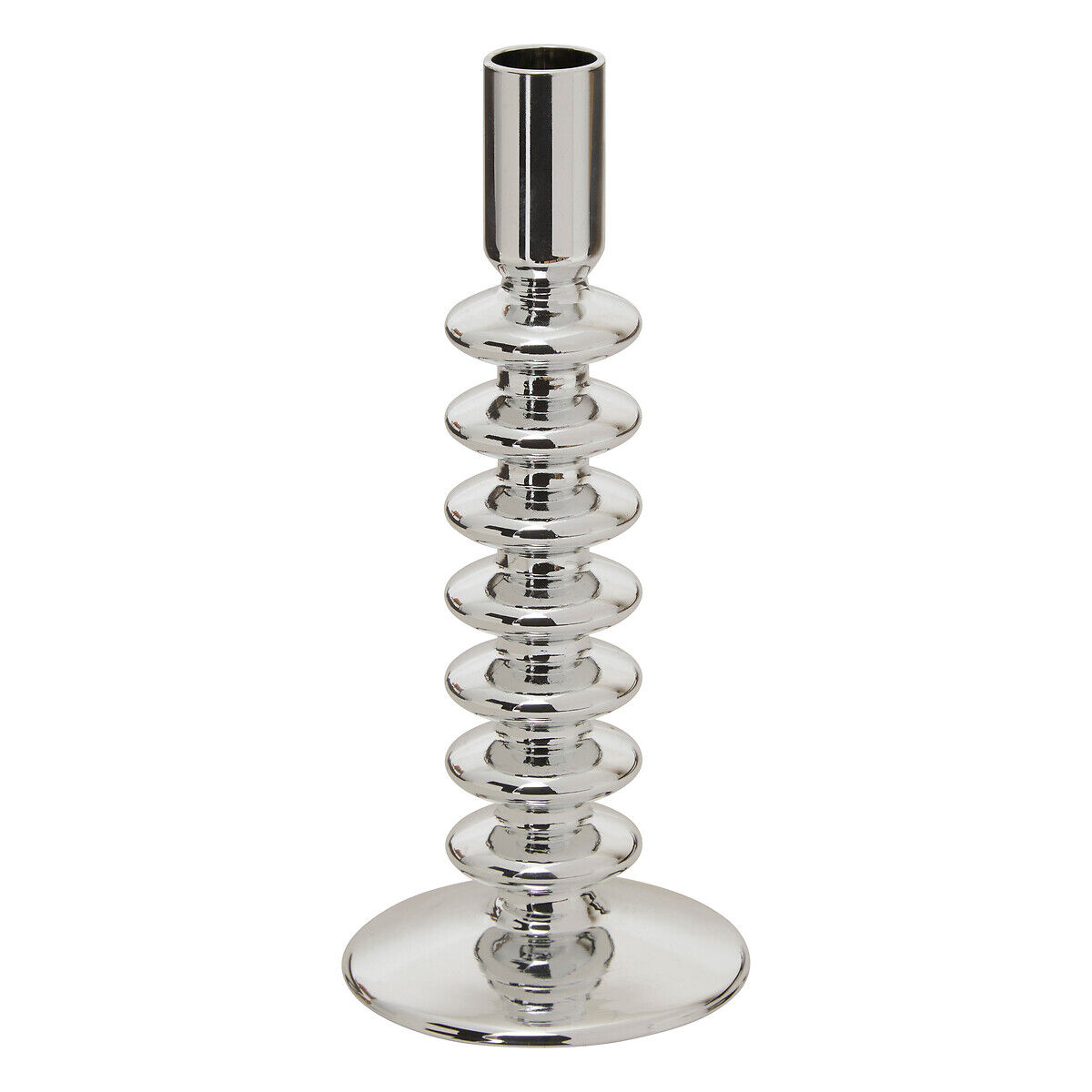 Castiçal SKY prateado de vidro