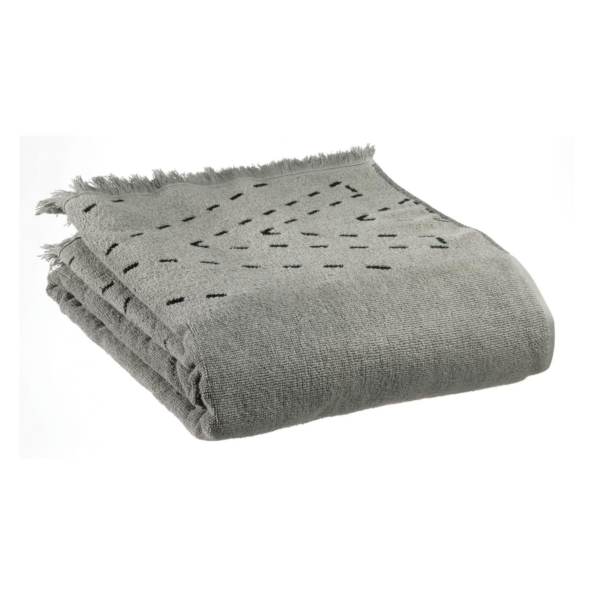 JULIA - Drap de bain  en coton gris 90 x 150