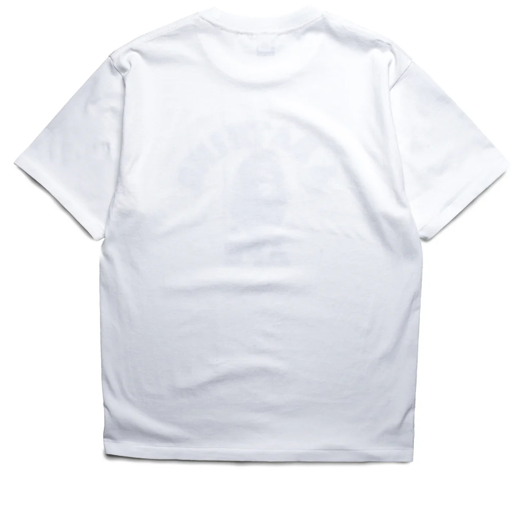 A Bathing Ape Wild Leopard Pattern College Tee - White/Beige