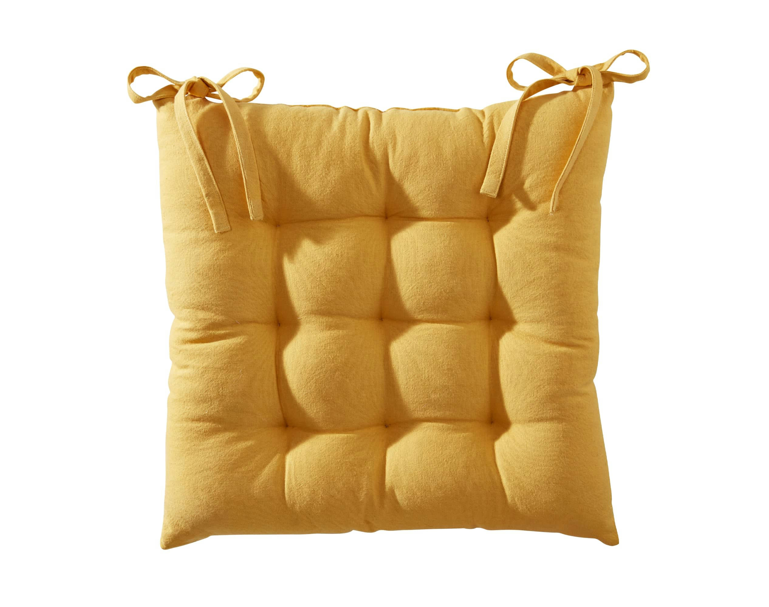 SCANDI - Galette 40x40 jaune curry en coton