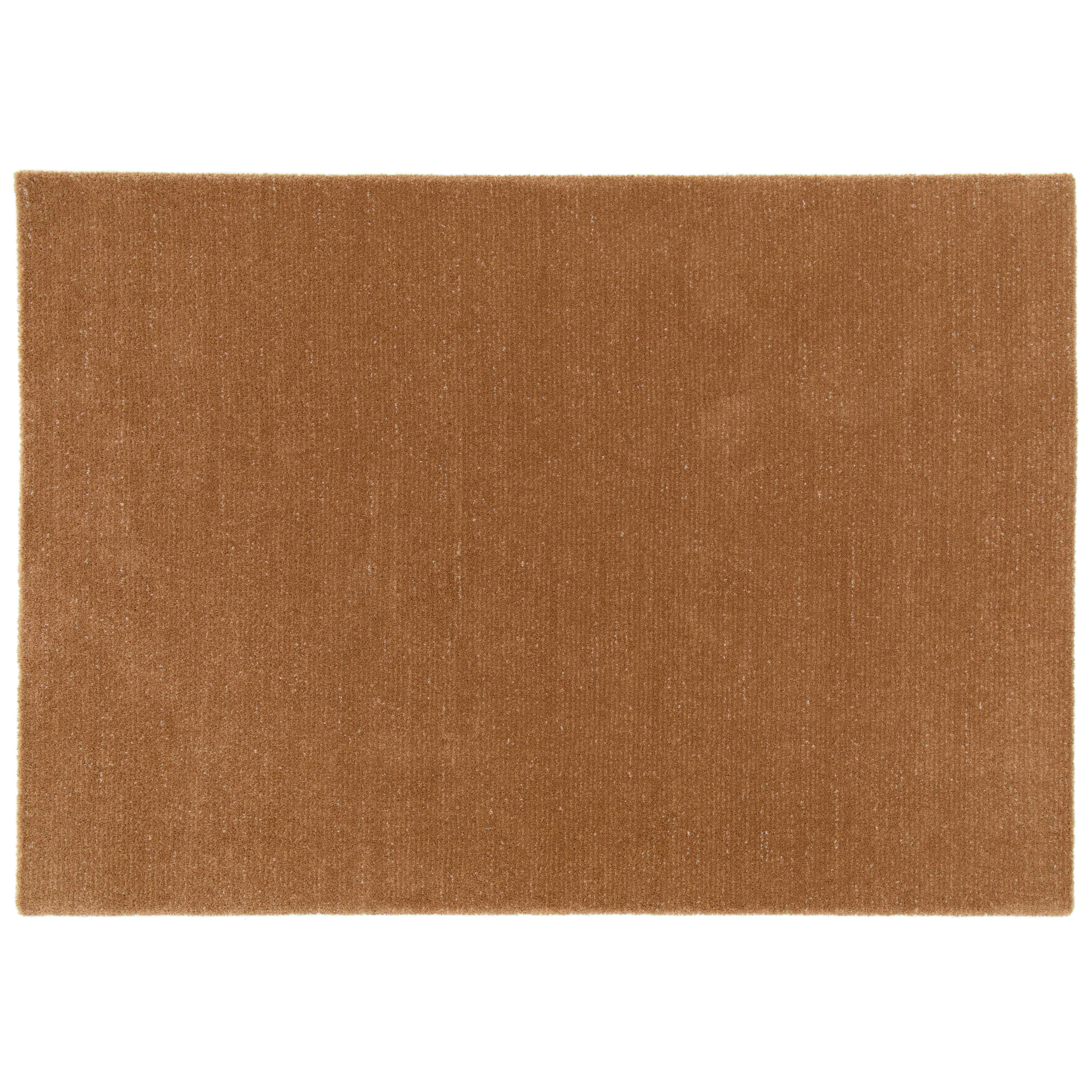 MANAE - Tapis rectangulaire en polypropylène poils ras uni marron 200 x 290 cm