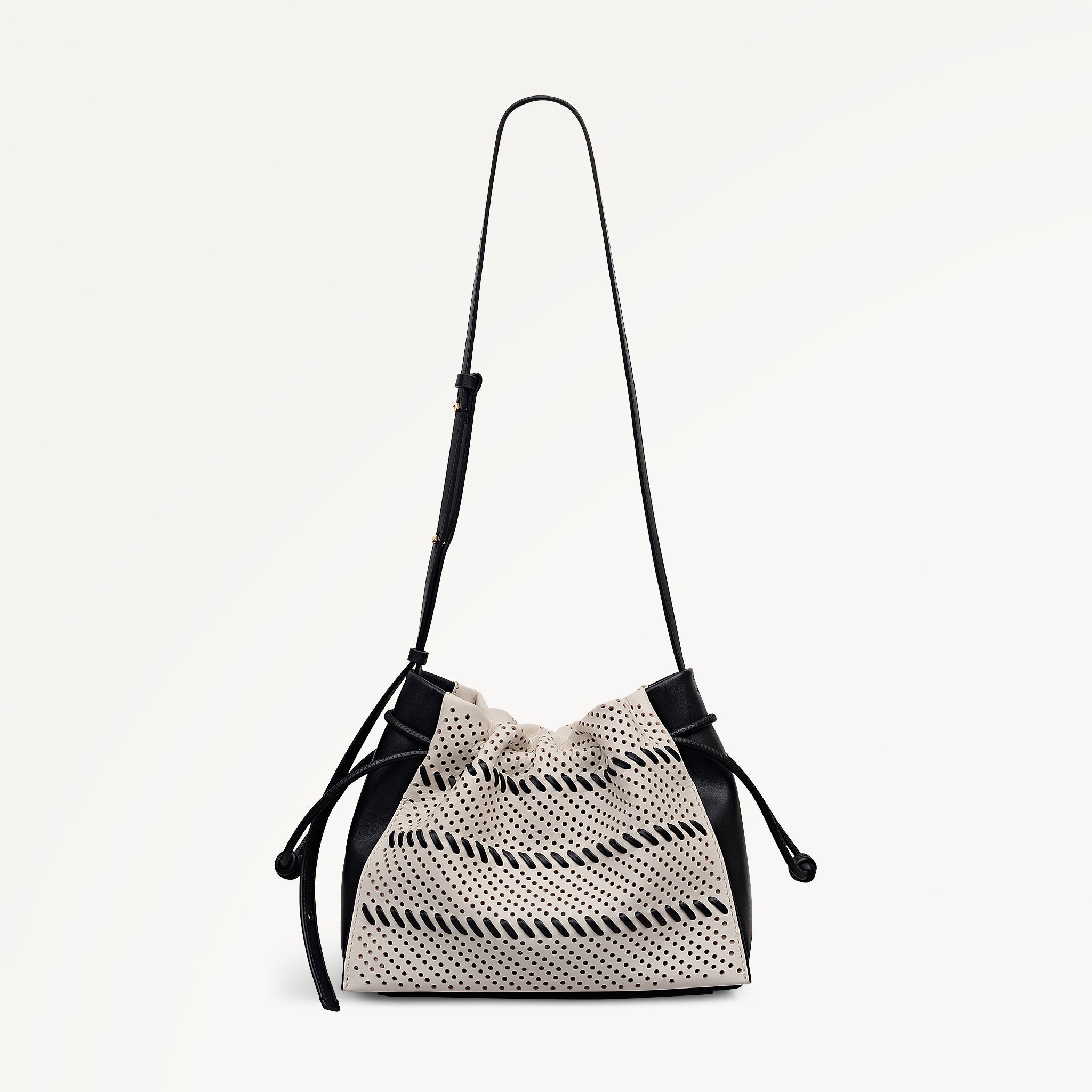 The Roxburgh - Perforated - Medium Drawstring Cross Body